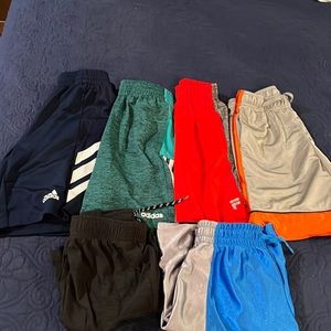 Boys athletic shorts - 6 pair mix of brands good condition size m 8-10